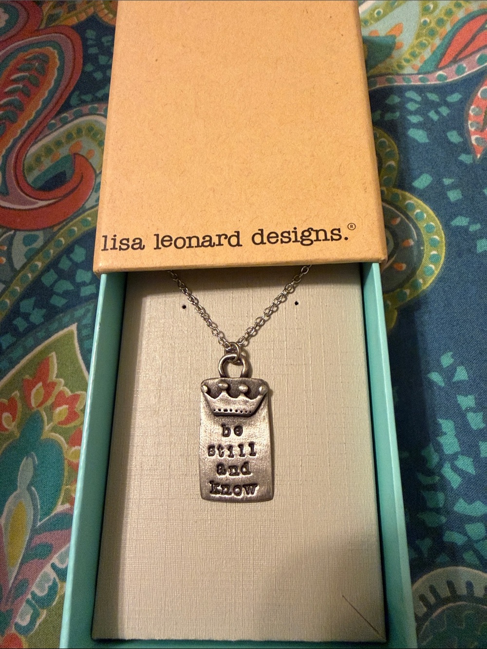 Lisa Leonard Designs Silver 'Be Still and Know' Necklace